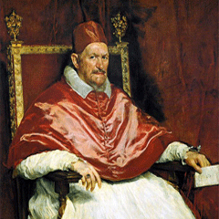 reproductie Portrait of Pope Innocent X van Diego Velzquez
